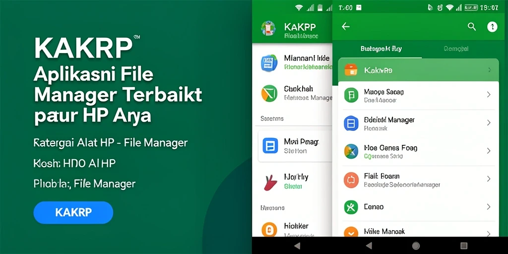 Tampilan utama KAKRP yang menampilkan menu dan folder dengan jelas.