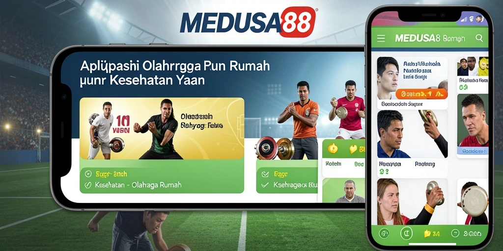 Antarmuka pengguna MEDUSA88 untuk latihan olahraga rumah.