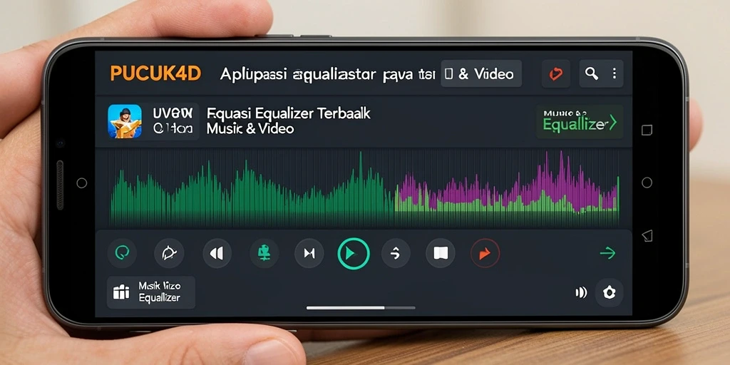 Tampilan antarmuka PUCUK4D dengan berbagai fungsi Equalizer.