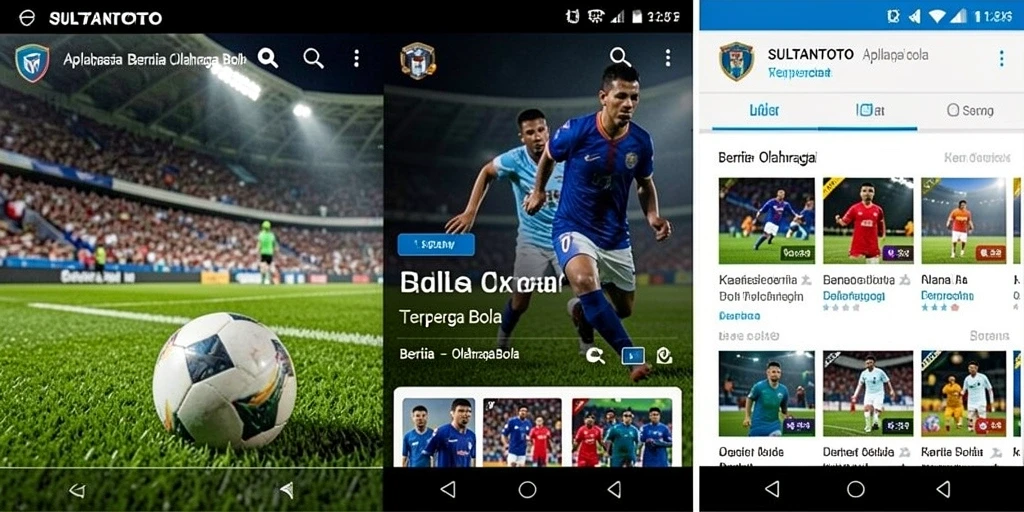 Antarmuka aplikasi SULTANTOTO menampilkan informasi olahraga bola secara jelas.