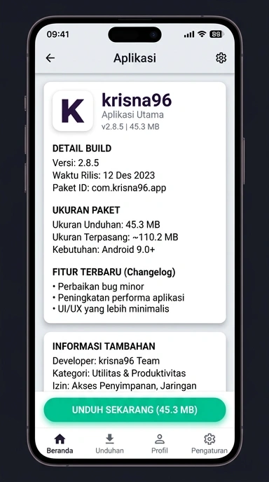 Tampilan halaman APK krisna96
