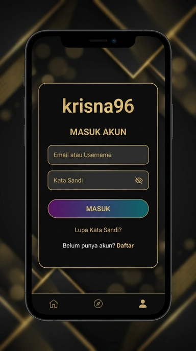 Tampilan halaman login krisna96